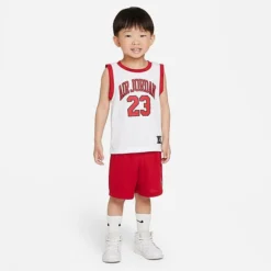 Nike Boys' Infant Jordan HBR Muscle Tank And Shorts Set White/Red - 657559 R78