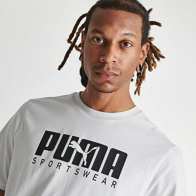 Men's Puma Sportswear Logo T-Shirt White/Black - 67712472 060 5 Men's Puma Sportswear Logo T-Shirt White/Black - 67712472 060 - Image 5