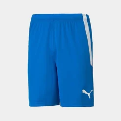 Men's Puma TeamLIGA Soccer Shorts Electric Blue Lemonade/Puma White - 70492402 400
