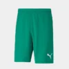 Men's Puma TeamRISE Soccer Shorts Pepper Green/Puma White - 70494205 300