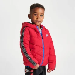 Kids' Toddler Nike Futura Taped Puffer Jacket University Red - 76J728 U10 8 Kids' Toddler Nike Futura Taped Puffer Jacket University Red - 76J728 U10 -Sports Fashion 76J728 U10 M3