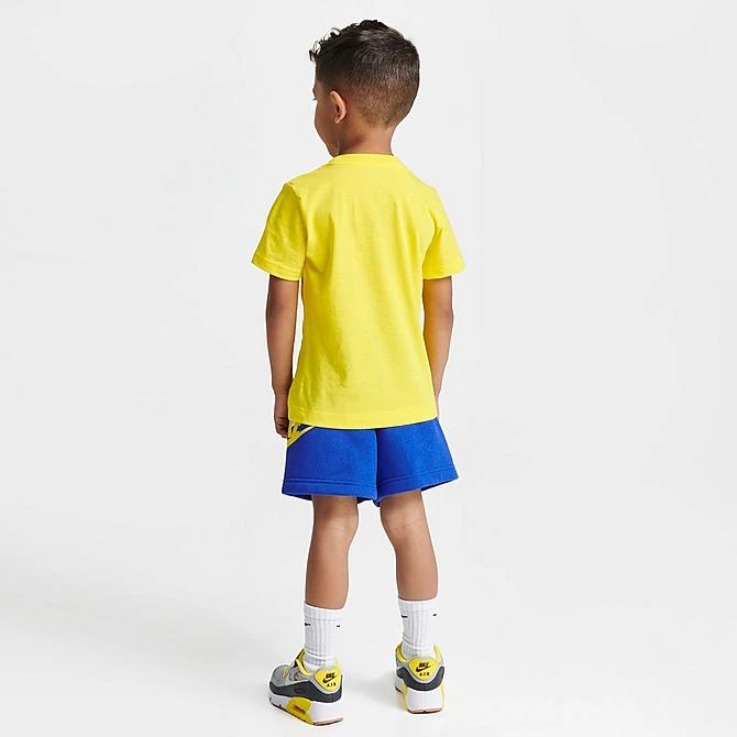 Kids' Toddler Nike HBR Icon T-Shirt And Shorts Set Yellow/Blue - 76K435 U89 2 Kids' Toddler Nike HBR Icon T-Shirt And Shorts Set Yellow/Blue - 76K435 U89 - Image 2