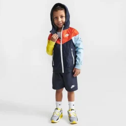 Kids' Toddler Nike Active Joy Windrunner Jacket And Shorts Set Midnight Navy - 76K469 U90