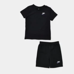 Kids' Toddler Nike Club LBR T-Shirt And Shorts Set Black - 76K746 023
