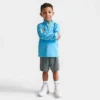 Kids' Toddler Nike Dri-FIT Quarter-Zip Top And Shorts Set Blue/Dark Grey - 76K753 M19