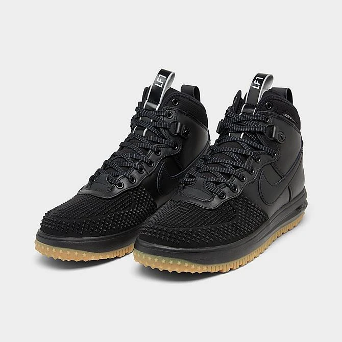 Men's Nike Lunar Force 1 Duckboots Black/Metallic Silver/Anthracite/Black - 805899 003 2 Men's Nike Lunar Force 1 Duckboots Black/Metallic Silver/Anthracite/Black - 805899 003 - Image 2