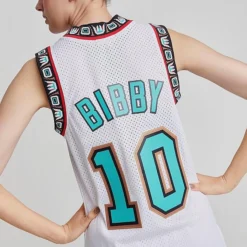 Women's Mitchell & Ness Vancouver Grizzlies NBA Mike Bibby Basketball Jersey White - 8120VGRW WHT -Sports Fashion 8120VGRW WHT M4