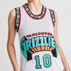 Women's Mitchell & Ness Vancouver Grizzlies NBA Mike Bibby Basketball Jersey White - 8120VGRW WHT -Sports Fashion 8120VGRW WHT M5