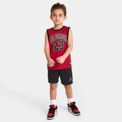 Nike Boys' Little Kids' Jordan HBR Muscle Tank And Shorts Set Red/Black - 857559 023