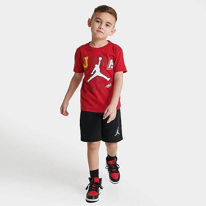Nike Little Kids’ Jordan Gym 23 T-Shirt And Shorts Set Red/Black - 85C168 023 1 Nike Little Kids’ Jordan Gym 23 T-Shirt And Shorts Set Red/Black - 85C168 023