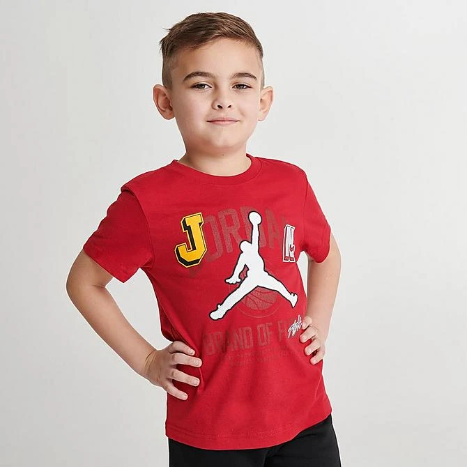 Nike Little Kids’ Jordan Gym 23 T-Shirt And Shorts Set Red/Black - 85C168 023 3 Nike Little Kids’ Jordan Gym 23 T-Shirt And Shorts Set Red/Black - 85C168 023 - Image 3