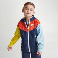 Little Kids' Nike Active Joy Windrunner Jacket And Shorts Set Midnight Navy - 86K469 U90 -Sports Fashion 86K469 U90 M3