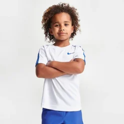 Little Kids' Nike Tennis T-Shirt And Shorts Set White/Blue - 86L000 U89 -Sports Fashion 86L000 U89 M3