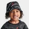 Nike Little Kids' Jordan All-over Print Bucket Hat Black/White/Red - 8A0735 F66