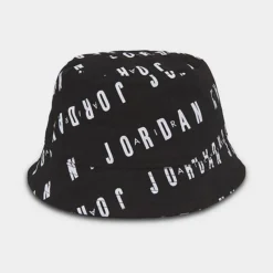 Nike Little Kids' Jordan All-over Print Bucket Hat Black/White/Red - 8A0735 F66 -Sports Fashion 8A0735 F66 P3