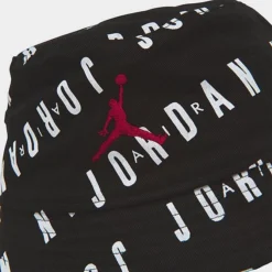 Nike Little Kids' Jordan All-over Print Bucket Hat Black/White/Red - 8A0735 F66 -Sports Fashion 8A0735 F66 P4