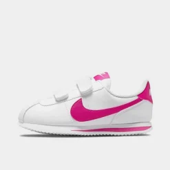 Girls' Little Kids' Nike Cortez Basic SL Casual Shoes White/Pink Prime - 904767G 109