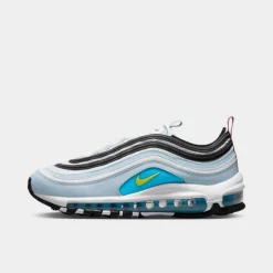 Big Kids' Nike Air Max 97 Casual Shoes Blue Whisper/Opti Yellow/White/Blue Lightning - 921522 408