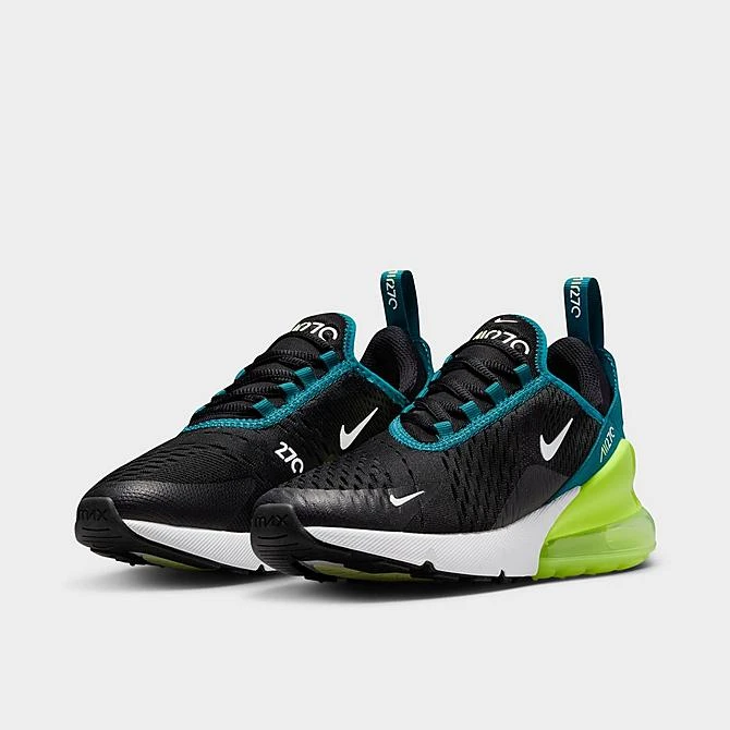 Big Kids' Nike Air Max 270 Casual Shoes Black/Bright Spruce/Barely Volt/White - 943345 026 2 Big Kids' Nike Air Max 270 Casual Shoes Black/Bright Spruce/Barely Volt/White - 943345 026 - Image 2