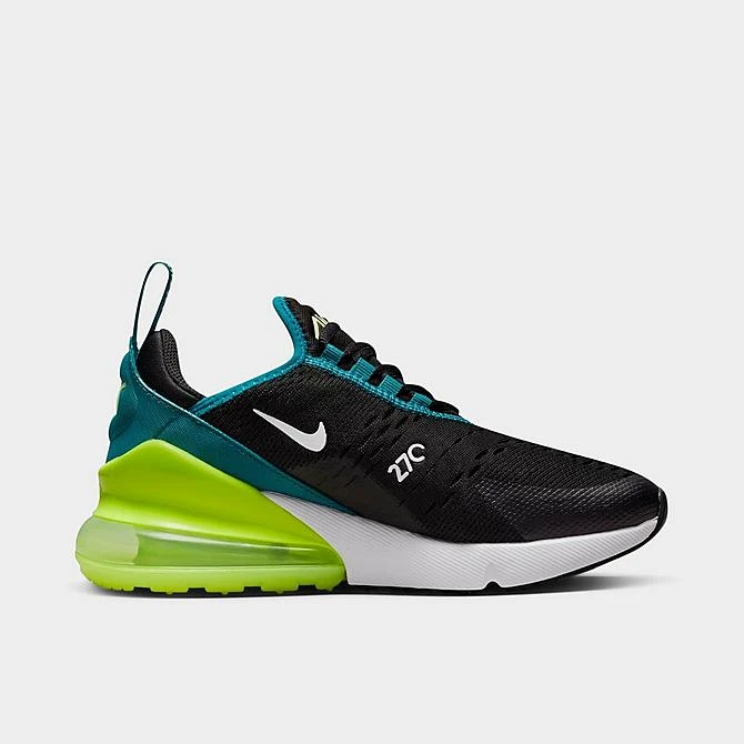 Big Kids' Nike Air Max 270 Casual Shoes Black/Bright Spruce/Barely Volt/White - 943345 026 3 Big Kids' Nike Air Max 270 Casual Shoes Black/Bright Spruce/Barely Volt/White - 943345 026 - Image 3