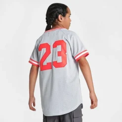 Nike Kids' Jordan V-Neck Baseball Jersey Grey/Red - 954893 G3A 8 Nike Kids' Jordan V-Neck Baseball Jersey Grey/Red - 954893 G3A -Sports Fashion 954893 G3A M3