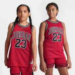 Nike Kids' Jordan Basketball Jersey Red/Black - 95A773 R78