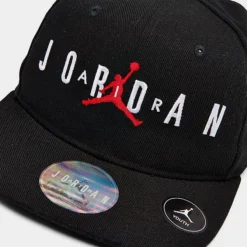 Nike Kids' Jordan Jumpman Snapback Hat Black/Gym Red/White - 9A0128 023 -Sports Fashion 9A0128 023 P5