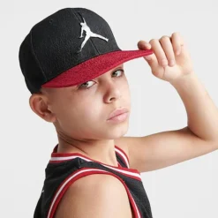 Nike Kids' Jordan Elephant Snapback Hat Black/Red - 9A1623 KR5