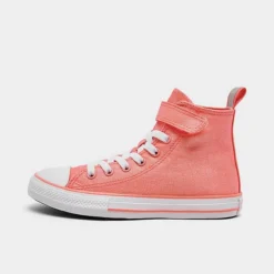 Girls' Little Kids' Converse Chuck Taylor All Star Easy-On Iridescent Stretch Lace Casual Shoes Lawn Flamingo/White/White - A03584F 670