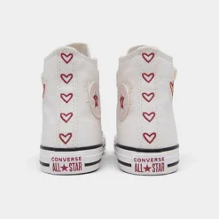 Girls' Little Kids' Converse Chuck Taylor High Top Casual Shoes Vintage White/Back Alley Brick/Gold - A04951F 103 -Sports Fashion A04951F 103 P4