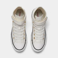 Girls' Little Kids' Converse Chuck Taylor High Top Casual Shoes Vintage White/Back Alley Brick/Gold - A04951F 103 -Sports Fashion A04951F 103 P5