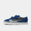Kids' Toddler Vans Reflect Check Flame Old Skool Casual Shoes True Blue - A4VJJ7WM 401