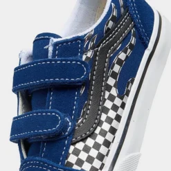 Kids' Toddler Vans Reflect Check Flame Old Skool Casual Shoes True Blue - A4VJJ7WM 401 -Sports Fashion A4VJJ7WM 401 P3