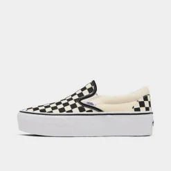 Vans Classic Slip-On Stackform Casual Shoes Checkerboard Black/Classic White - A7Q5RTYQ 001