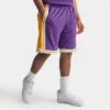 Men's Mitchell & Ness Los Angeles Lakers NBA 1996-97 Away Swingman Basketball Shorts Purple/Gold - ALPURP84 LAL