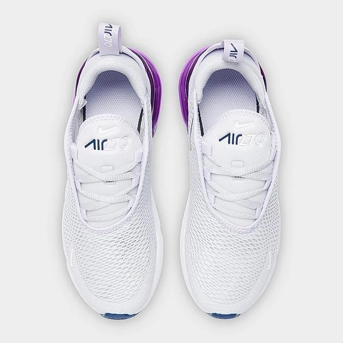 Girls' Little Kids' Nike Air Max 270 Casual Shoes Pure Platinum/Violet Frost/Midnight Navy/Metallic Silver - AO2372G 023 5 Girls' Little Kids' Nike Air Max 270 Casual Shoes Pure Platinum/Violet Frost/Midnight Navy/Metallic Silver - AO2372G 023 - Image 5