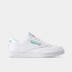 Men's Reebok Club C 85 Casual Shoes White/Green - AR0456 100