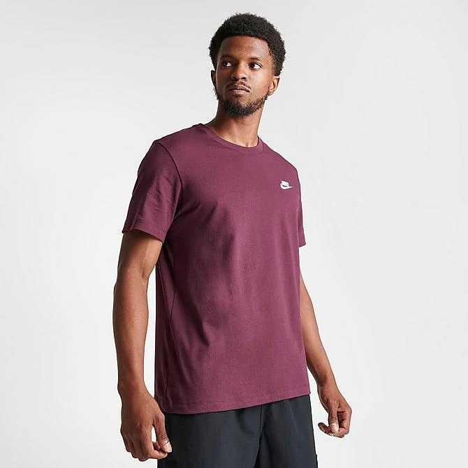 Nike Sportswear Club T-Shirt Night Maroon - AR4997 682 3 Nike Sportswear Club T-Shirt Night Maroon - AR4997 682 - Image 3