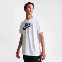 Men's Nike Sportswear Icon Futura T-Shirt White/Black - AR5004 101 7 Men's Nike Sportswear Icon Futura T-Shirt White/Black - AR5004 101 -Sports Fashion AR5004 101 M3