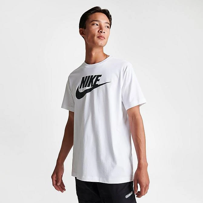Men's Nike Sportswear Icon Futura T-Shirt White/Black - AR5004 101 3 Men's Nike Sportswear Icon Futura T-Shirt White/Black - AR5004 101 - Image 3