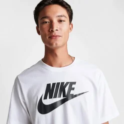 Men's Nike Sportswear Icon Futura T-Shirt White/Black - AR5004 101 9 Men's Nike Sportswear Icon Futura T-Shirt White/Black - AR5004 101 -Sports Fashion AR5004 101 M5