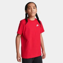 Kids' Nike Sportswear Logo T-Shirt University Red/White - AR5254 657