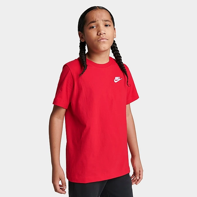 Kids' Nike Sportswear Logo T-Shirt University Red/White - AR5254 657 1 Kids' Nike Sportswear Logo T-Shirt University Red/White - AR5254 657
