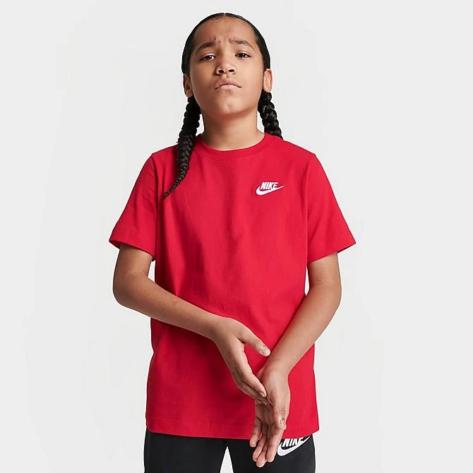 Kids' Nike Sportswear Logo T-Shirt University Red/White - AR5254 657 3 Kids' Nike Sportswear Logo T-Shirt University Red/White - AR5254 657 - Image 3