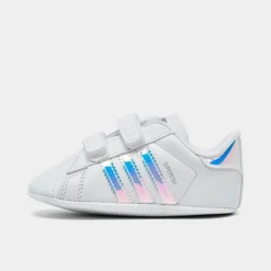 Girls' Infant Adidas Originals Superstar Crib Shoes White/White/Black - BD8000 100
