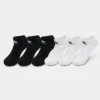 Adidas Originals Trefoil Casual Cushioned No-Show Socks (6-Pack) Black/White - BH6435 WBK