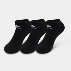 Adidas Originals Trefoil Casual Cushioned No-Show Socks (6-Pack) Black/White - BH6435 WBK -Sports Fashion BH6435 WBK P4