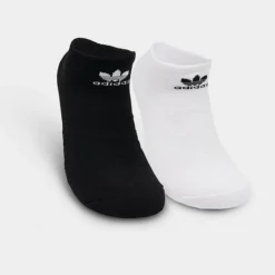 Adidas Originals Trefoil Casual Cushioned No-Show Socks (6-Pack) Black/White - BH6435 WBK -Sports Fashion BH6435 WBK P5
