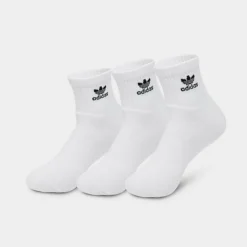 Adidas Originals Trefoil Casual Cushioned Quarter Socks (6-Pack) Black/White - BH6436B 100 -Sports Fashion BH6436B 100 P3