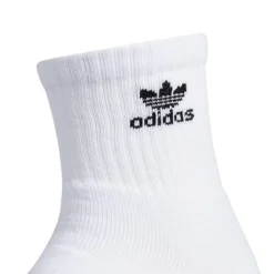 Adidas Originals Trefoil Casual Cushioned Quarter Socks (6-Pack) Black/White - BH6436 WBK -Sports Fashion BH6436 WBK M3